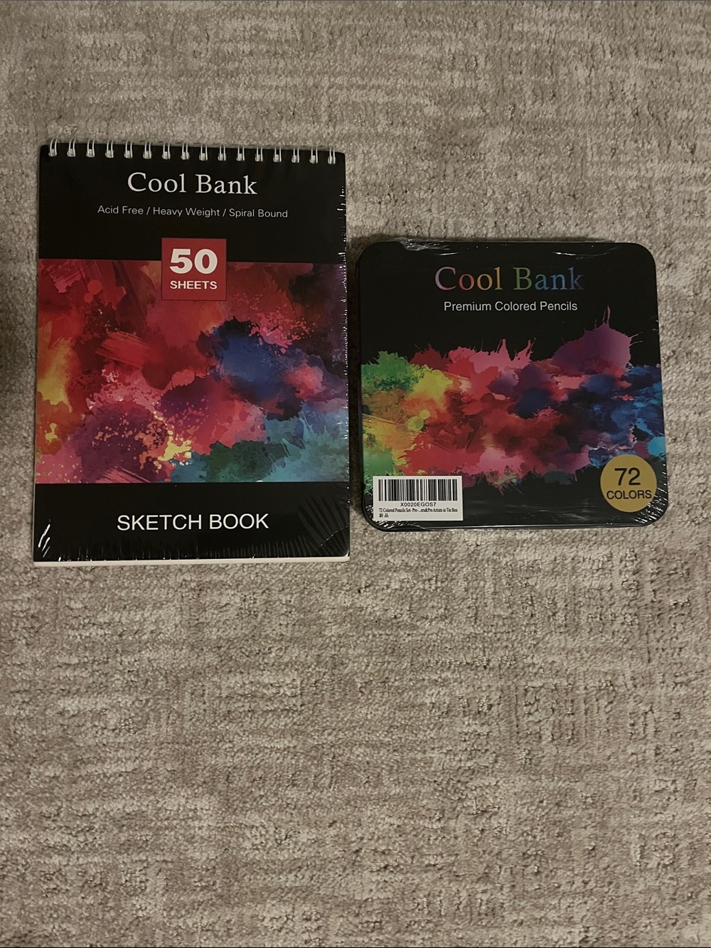 Cool Bank 72 colored pencil set with sketch book